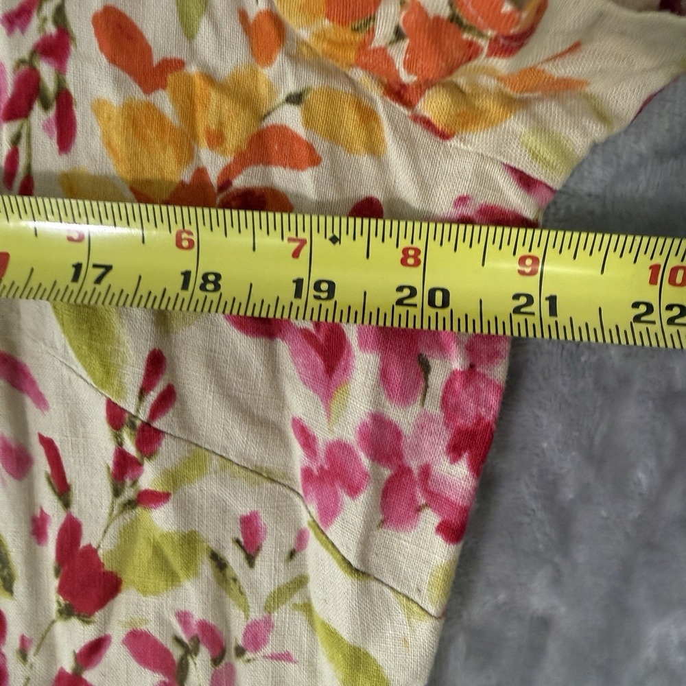 Liz Claiborne Floral Linen Blend Maxi Dress Size 12 Cottagecore Garden Party - Picture 5 of 8